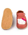 Pantofi primii pasi roz inchis cu forma pisicuta PCC11 4