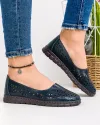 Balerini Perforati Din Piele Naturala Bleumarin JSB-101 2