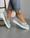 Balerini Piele Naturala Perforati Albastri PL-2033 3