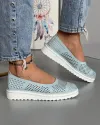 Balerini Piele Naturala Perforati Albastri PL-2033 2