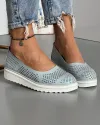 Balerini Piele Naturala Perforati Albastri PL-2033 5