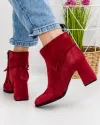 Botine Captusite Piele Naturala Intoarsa Bordo WIZ06V 6