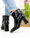 Botine Captusite Piele Naturala Negre WIZ06B 3