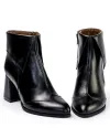 Botine Captusite Piele Naturala Negre WIZ06B 4