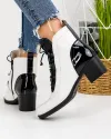 Botine Imblanite Piele Naturala Albe PCI651 1