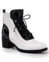 Botine Imblanite Piele Naturala Albe PCI651 4