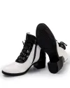 Botine Imblanite Piele Naturala Albe PCI651 6