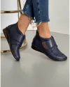 Ghete Bleumarin cu Arici Imblanite Piele Naturala AK1472 3