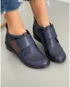 Ghete Bleumarin cu Arici Imblanite Piele Naturala AK1472 5
