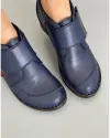 Ghete Bleumarin cu Arici Imblanite Piele Naturala AK1472 2