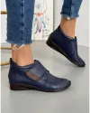 Ghete Bleumarin cu Arici Imblanite Piele Naturala AK1472 4