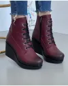 Ghete Bordo Piele Naturala Imblanite AK1478 2