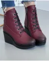 Ghete Bordo Piele Naturala Imblanite AK1478 1