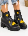 Ghete Dama Piele Naturala Negre IC145A 2
