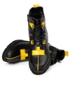 Ghete Dama Piele Naturala Negre IC145A 7