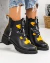Ghete Dama Piele Naturala Negre IC145B 1