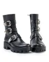 Ghete Dama Piele Naturala Negre POL114 6