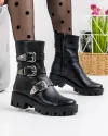 Ghete Dama Piele Naturala Negre POL114 3