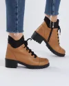 Ghete Din Piele Naturala Camel Imblanite AK25 3