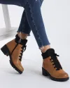 Ghete Din Piele Naturala Camel Imblanite AK25 9