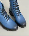 Ghete Din Piele Naturala Imblanite Albastre Ak106 6
