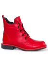 Ghete Din Piele Naturala Imblanite Rosii AK2042 4
