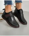 Ghete Imblanite Negre Cu Maro Piele Naturala Cu Bareta AK76 1