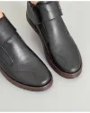 Ghete Imblanite Negre Cu Maro Piele Naturala Cu Bareta AK76 5