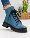 Ghete Imblanite Piele Naturala Albastre AK108 4