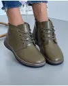 Ghete Imblanite Piele Naturala Kaki XH-2798 4