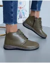 Ghete Imblanite Piele Naturala Kaki XH-2798 2