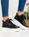 Ghete Imblanite Piele Naturala Negre AW456 3