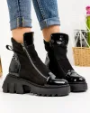 Ghete Imblanite Piele Naturala si Piele Lucioasa Negre PCI012 4