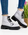 Ghete Inalte Imblanite Piele Naturala Gri WIZ02 2