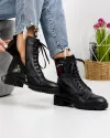 Ghete Negre Imblanite Piele Naturala AK0903 2