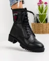 Ghete Negre Imblanite Piele Naturala AK0903 3