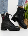 Ghete Negre Imblanite Piele Naturala AK0903 1