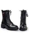 Ghete Negre Imblanite Piele Naturala AK0903 5