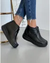 Ghete Negre Piele Naturala Imblanite PL-57 1