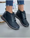 Ghete Piele Naturala Bleumarin Imblanite XH-2798 3