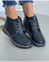 Ghete Piele Naturala Bleumarin Imblanite XH-2798 1