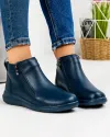 Ghete Scurte Imblanite Dama Piele Naturala Bleumarin SD-317 1