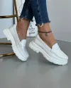 Mocasini Albi Dama Din Piele Naturala XH-3058 5