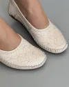 Mocasini Bej Cu Cusatura Decorativa Piele Naturala VK1024-9A 4