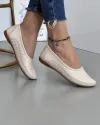 Mocasini Bej Cu Cusatura Decorativa Piele Naturala VK1024-9A 5