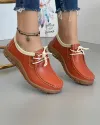 Mocasini Piele Naturala Adelina - Orange 2