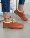 Mocasini Piele Naturala Adelina - Orange 4