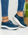 Pantofi Bleumarin Casual Din Piele Naturala Pl-58 2