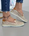 Pantofi Casual Dama Bej Cu Talpa Cusuta Piele Naturala AKF02 3