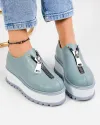 Pantofi Casual Dama Piele Naturala Albastri IN455C 3